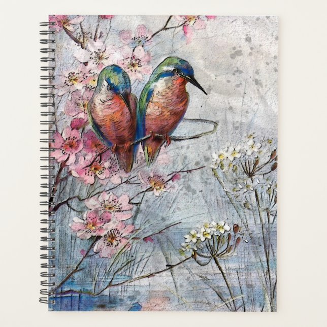 King Fishers and Cherry Blossoms Planner (Front)