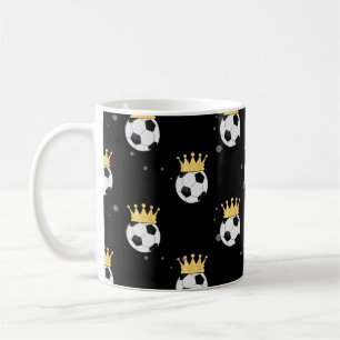 King Football / Soccer Seamless Pattern Coffee Mug
