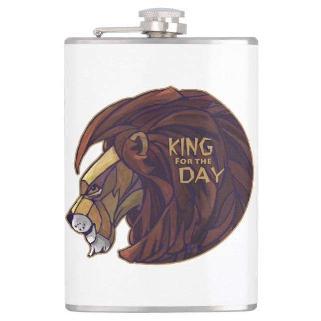 King for the Day Hip Flask (Front)