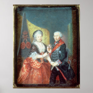King Frederick II and his wife Poster