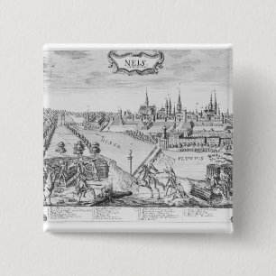 King Frederick II of Prussia 15 Cm Square Badge