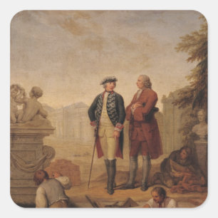 King Frederick II of Prussia Square Sticker