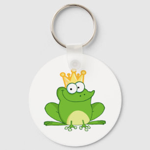 King Frog Frogs Crown Green Cute Cartoon Animal Key Ring