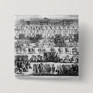 King George I procession to St. James's Palace 15 Cm Square Badge