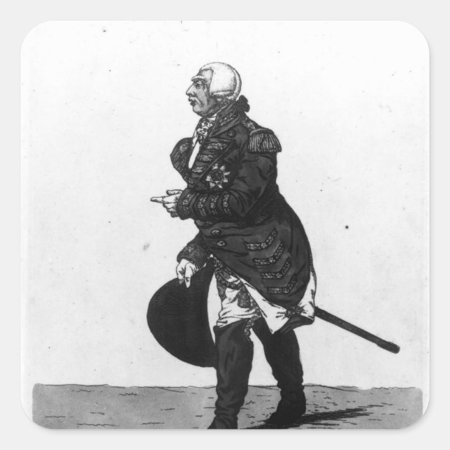 King George III, aged 72, 1810 Square Sticker (Front)
