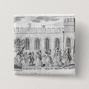 King George III and Queen Charlotte 15 Cm Square Badge