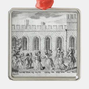 King George III and Queen Charlotte Metal Ornament