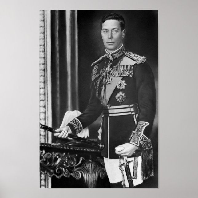 King George VI of England Portrait - Circa 1940 Poster (Front)