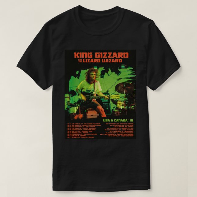 King Gizzard and the Lizard Wizard tour Poster T-Shirt (Design Front)