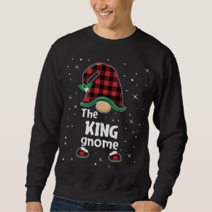 King Gnome Buffalo Plaid Matching Christmas Pajama Sweatshirt