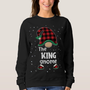 King Gnome Buffalo Plaid Matching Christmas Pajama Sweatshirt