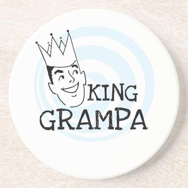 King Grampa T-shirts and Gifts Coaster (Front)