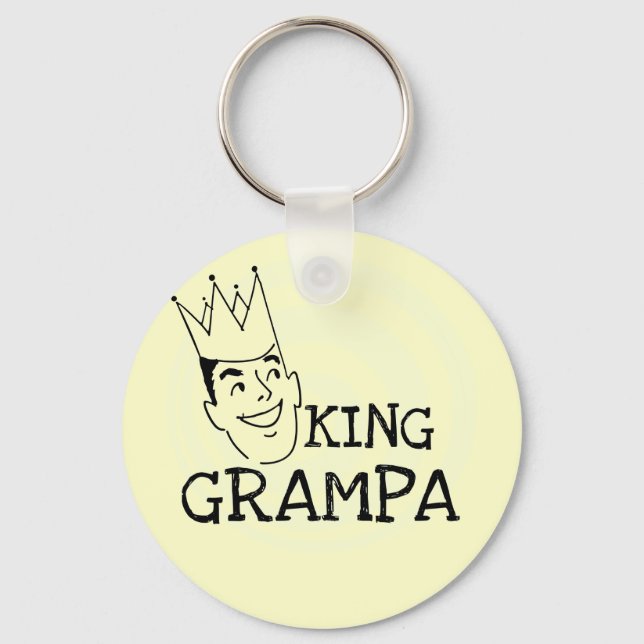 King Grampa T-shirts and Gifts Key Ring (Front)