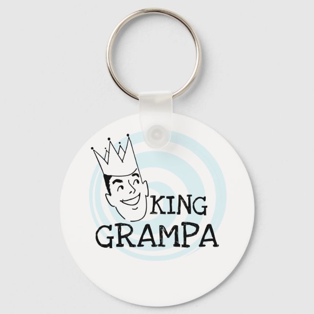 King Grampa T-shirts and Gifts Key Ring (Front)