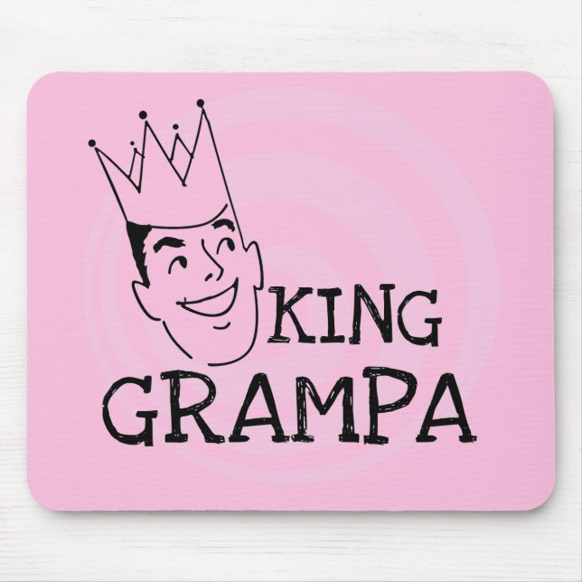 King Grampa T-shirts and Gifts Mouse Pad (Front)