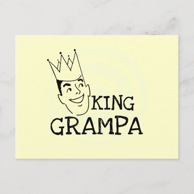 King Grampa T-shirts and Gifts Postcard (Front)