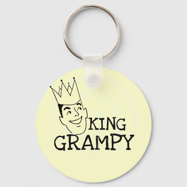 King Grampy Tshirts and Gifts Key Ring (Front)