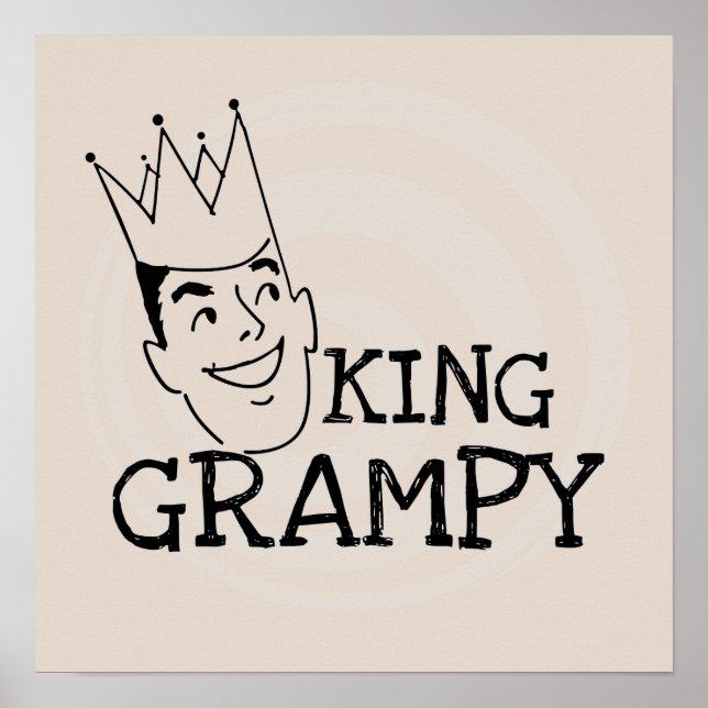 King Grampy Tshirts and Gifts Poster (Front)