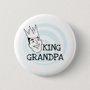 King Grandpa T-shirts and Gifts 6 Cm Round Badge
