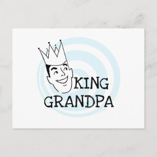 King Grandpa T-shirts and Gifts Postcard