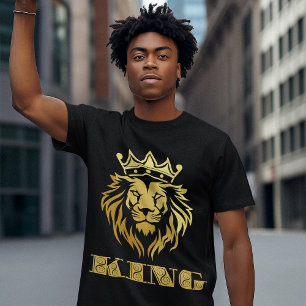 King Graphic w/Crown Golden Lion Coloured Men's  T-Shirt