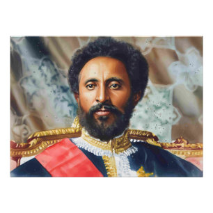 King Haile Selassie Oil Painting Photo Print