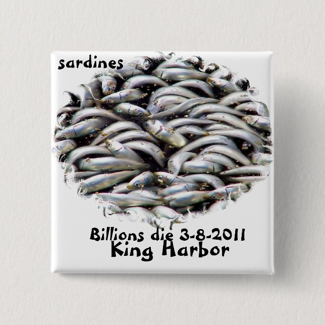 King Harbour-Sardines_ 15 Cm Square Badge (Front)