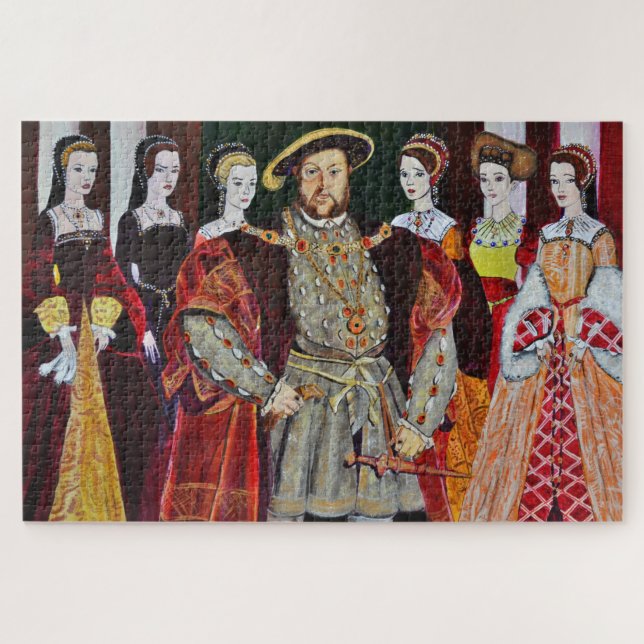 King Henry 8th and 6 his Wives Jigsaw Puzzle (Horizontal)
