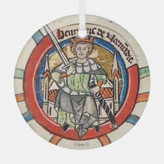 King Henry II Glass Christmas Ornament