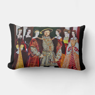 King Henry The Eighth and His Six Wives Lumbar Cushion