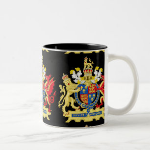 KING HENRY THE EIGHTH COAT OF ARMS Two-Tone COFFEE MUG