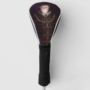 King Henry VIII Blowing Pink Bubble Gum Golf Head Cover