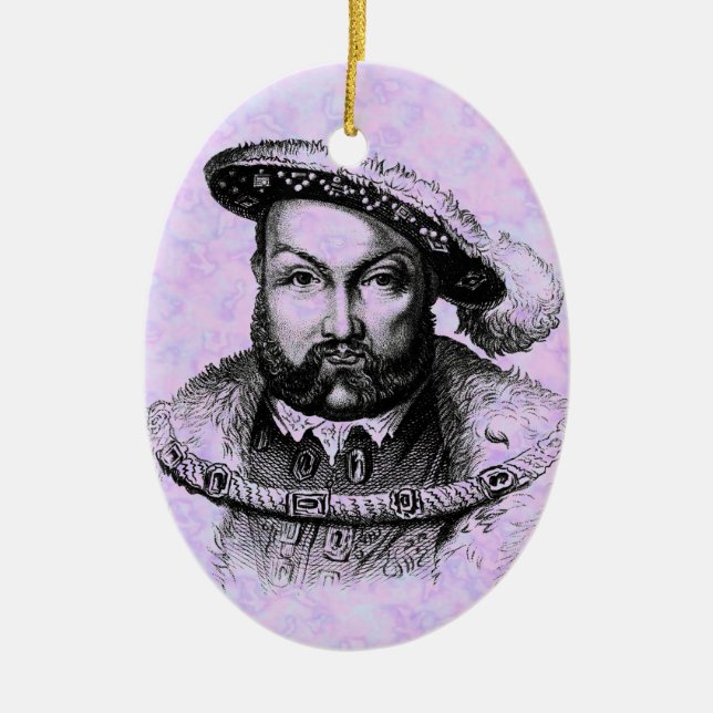 King Henry VIII Ceramic Tree Decoration (Front)