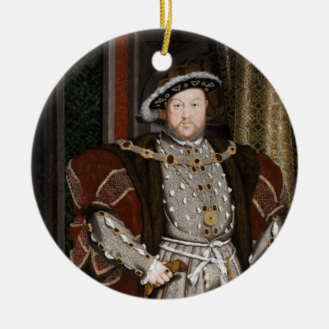 King Henry VIII of England Ceramic Tree Decoration (Front)