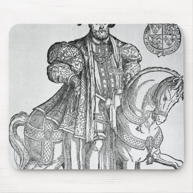 King Henry VIII on horseback Mouse Pad (Front)