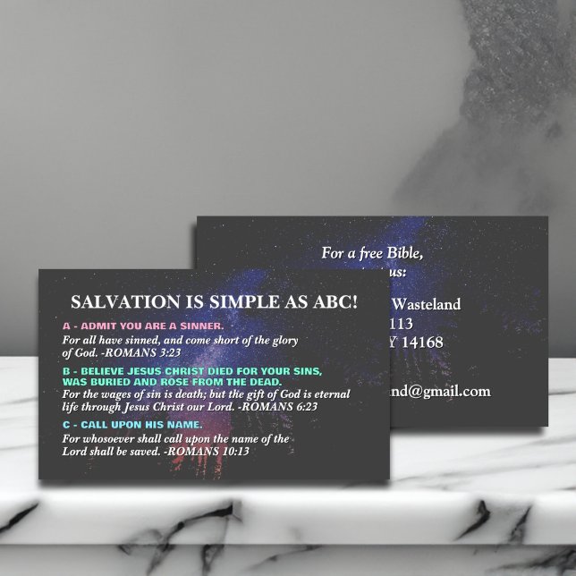 King James Bible Salvation Gospel Tract Business Card (Creator Uploaded)