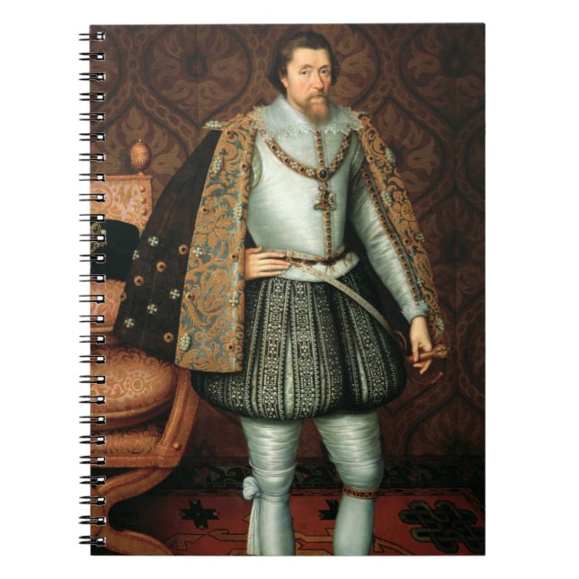 King James I of England (1566-1625) (oil on canvas Notebook (Front)