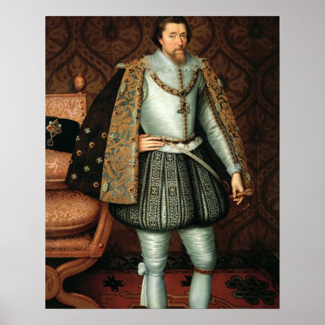 King James I of England (1566-1625) (oil on canvas Poster (Front)