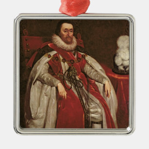 King James I of England and VI of Scotland, 1621 Metal Tree Decoration
