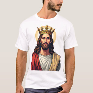 King Jesus Banner Vintage Engraving Shirt 2