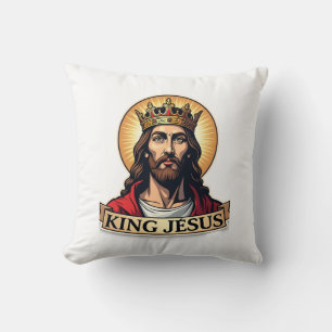 King Jesus Banner Vintage Engraving Shirt 2 Cushion