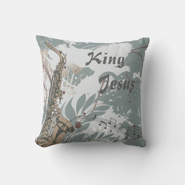 King Jesus Decorative Pillow (Front)
