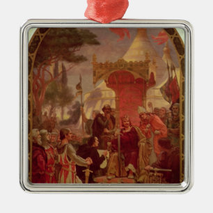King John Granting the Magna Carta in 1215, 1900 Metal Tree Decoration