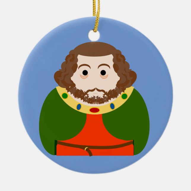 King John of England Ceramic Ornament (Front)