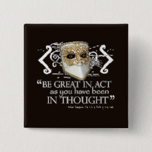 King John Quote 15 Cm Square Badge