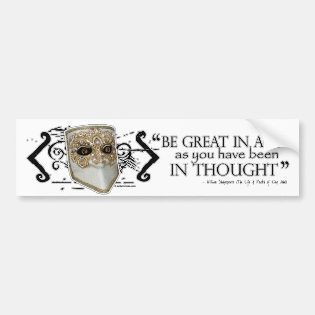 King John Quote Bumper Sticker (Front)