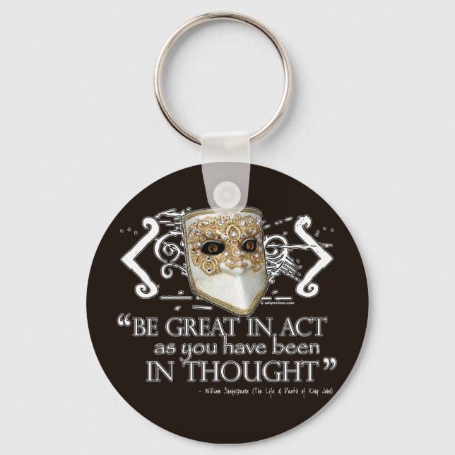 King John Quote Key Ring (Front)