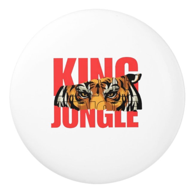 King Jungle – Wild Tiger Power Design Ceramic Knob (Front)