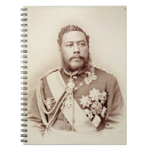King Kalakaua (1836-91), late c19th (sepia photo) Notebook