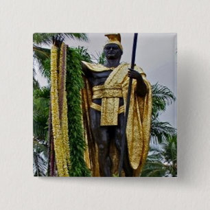 King Kamehameha 15 Cm Square Badge